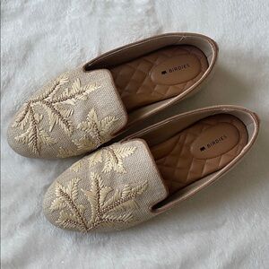 Rare:: BIRDIES Starling Flat In Botanico Raffia